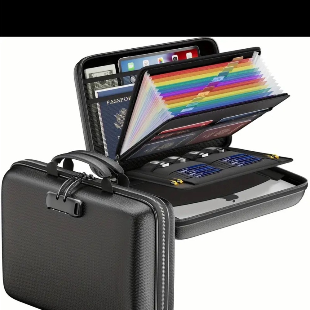 Black Tablet Organizer Case